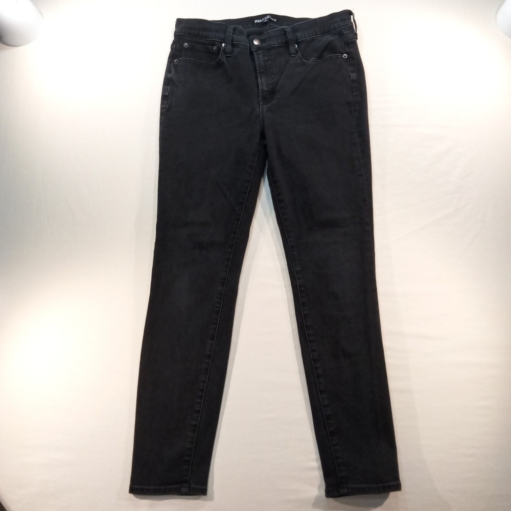 J.Crew Mercantile Women's Black Skinny Jeans Size 30 Stretch Classic Fit